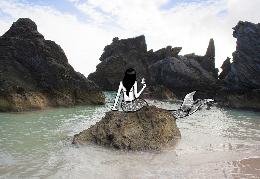 I Take Pictures Around The World And Combine Them With Hand-Drawn Illustrations