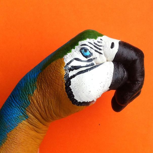 I Use Body Paint To Turn My Hands Into Animals