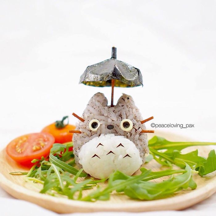 Totoro Under His Umbrella