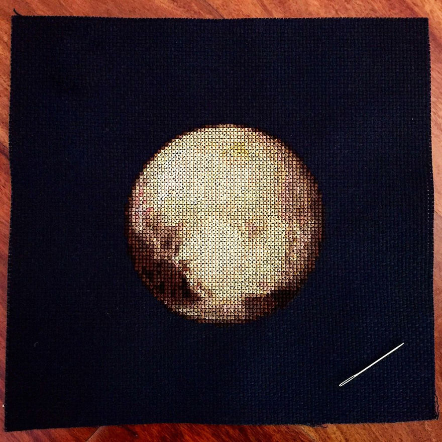 I’m Cross-Stitching The Solar System!