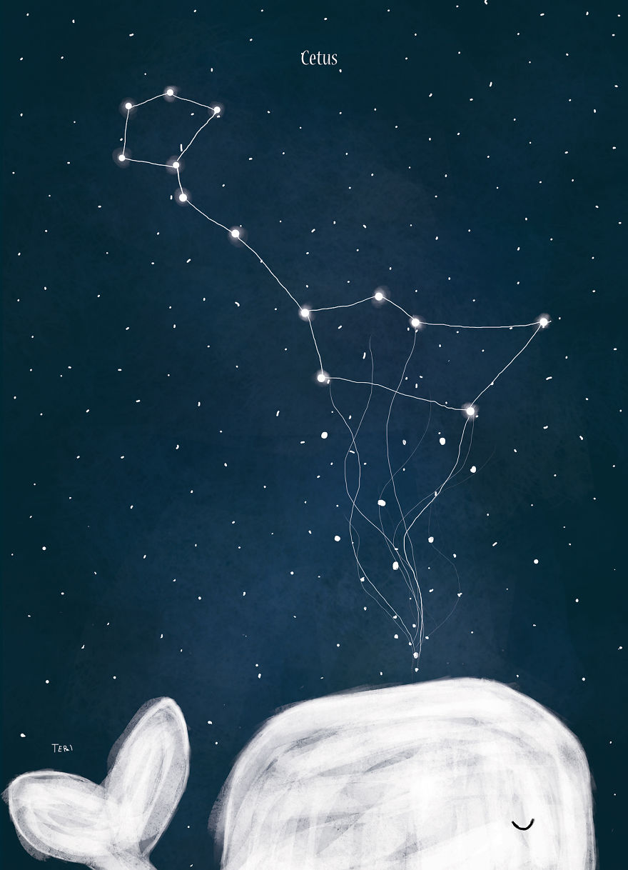 I'm Obsessed With The Night Sky So I Illustrated Arctic Constellations