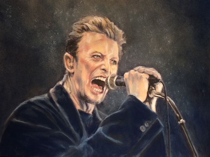 Bowie In Chalk Pastels