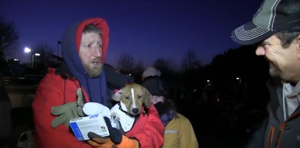 Man Finds A Puppy Outside Of A Burning House And Decides That It Needs A Home.
