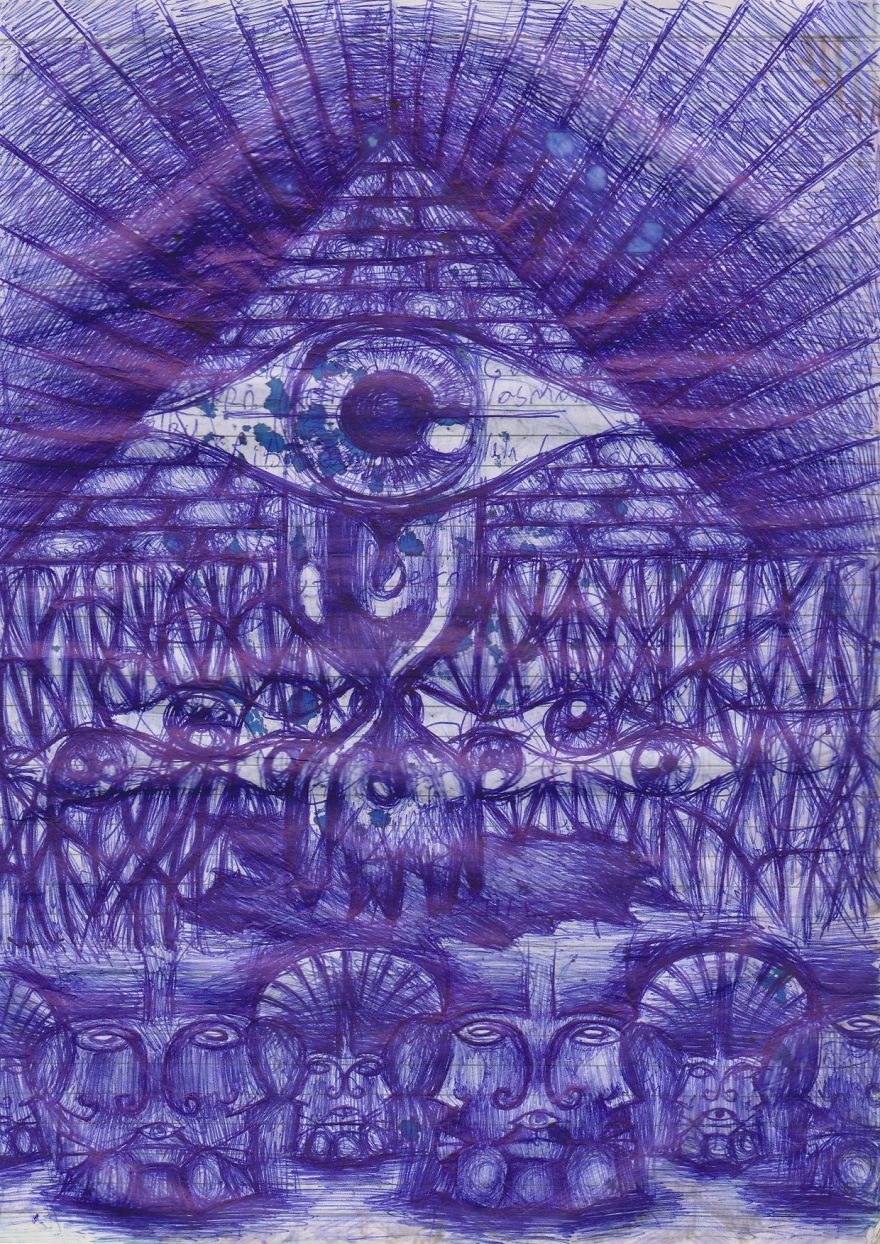 Intricate Ballpoint Pen Doodles Straight Out Of Subconscious