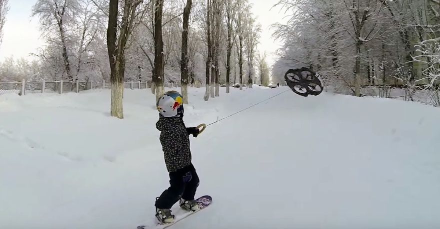 New Trend! Droneboarding!