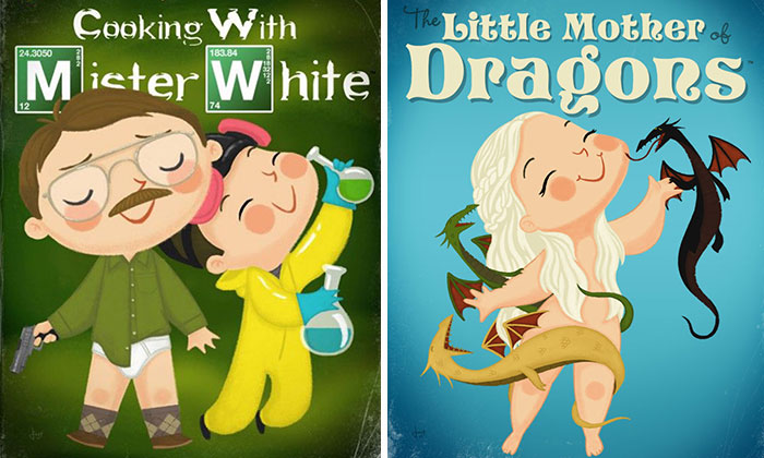 Pop Culture Icons Turned Into Kids’ Book Covers By Joey Spiotto