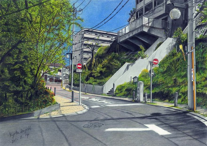Realistic Drawings Of Tokyo By Ryota Hayashi