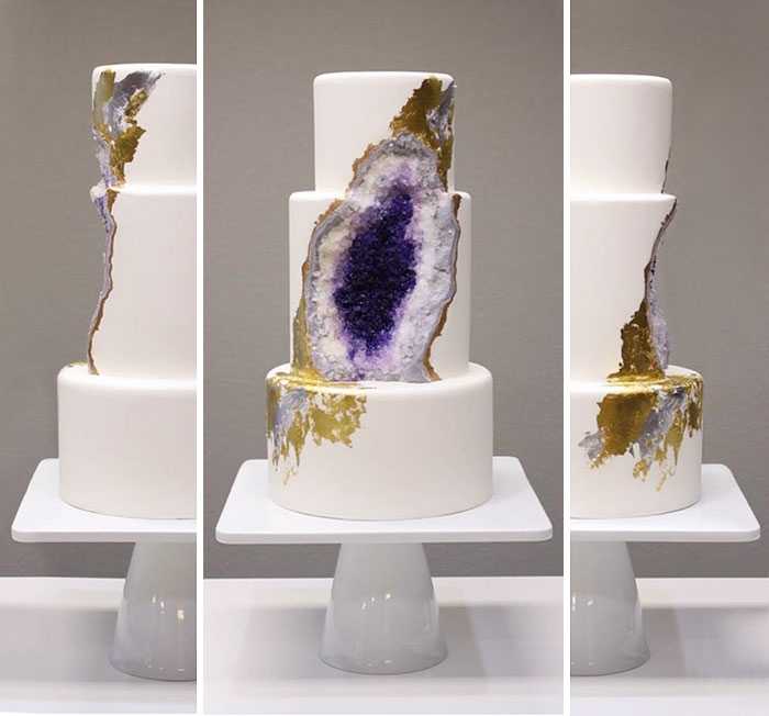 Amethyst Wedding Cake Whose Baker Was Clearly Under A Lot Of Pressure