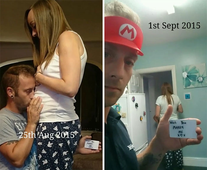 Guy Hides Marriage Proposal In Every Photo With His Girlfriend For Months