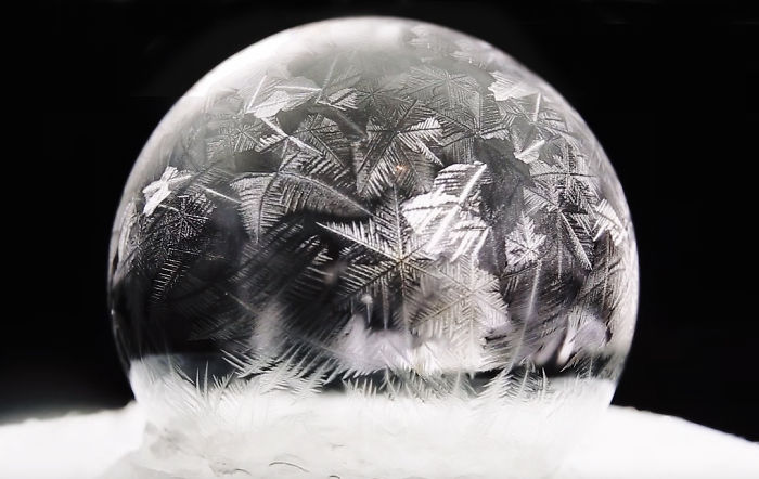 Soap Bubbles Freezing At -15 Celsius In Warsaw, Poland