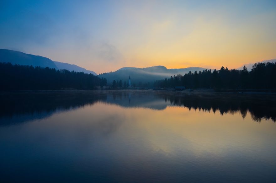 Spectacular Sunrises At The Lake Bohinj (slovenia)