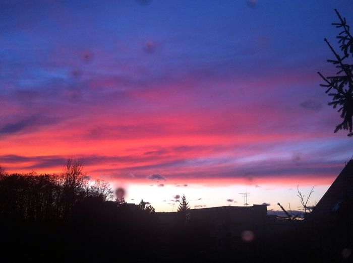 The Beauty Of A Single Sunset After A January Rain In Târgu-mureș, Romania...