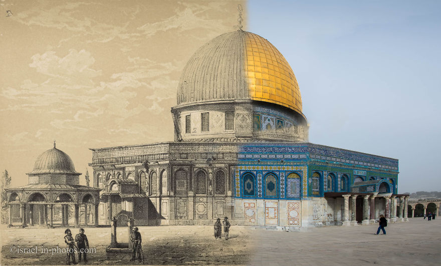 Then And Now: I Merged 150 Year Old Pics Of Israel With My Recent Photos