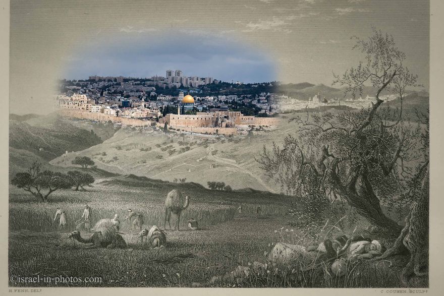 Then And Now: I Merged 150 Year Old Pics Of Israel With My Recent Photos