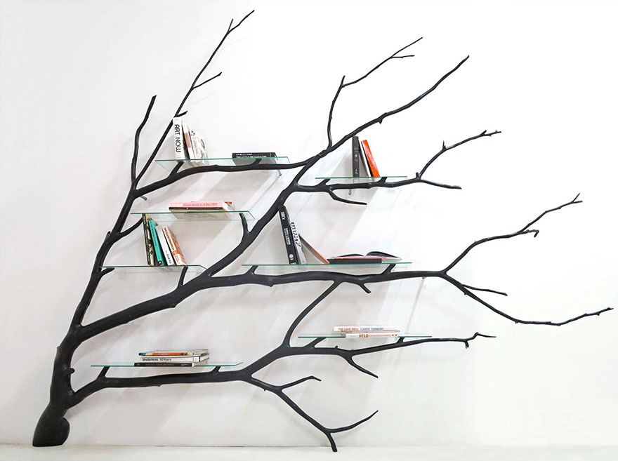 Artist Finds Fallen Tree Branch On Road, Turns It Into Shelf