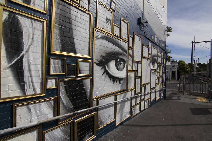 We Created A Mural Out Of Frames In Melbourne