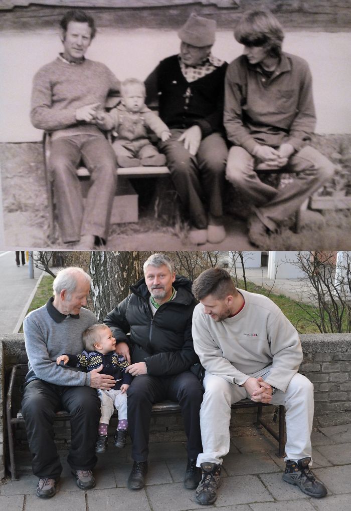My Greatgrandfather, Grandfather, Father And Me Vs. My Grandfather, Father, Me And My Son