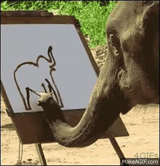 I Guess You Don't See Too Often An Elephant... Painting An Elephant, Do You ?!