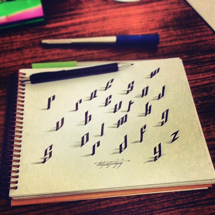 Electrical Engineer Creates 3D Calligraphy That Leaps Off The Page