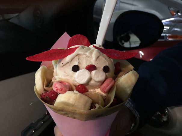Japanese Crepe With Ice Cream