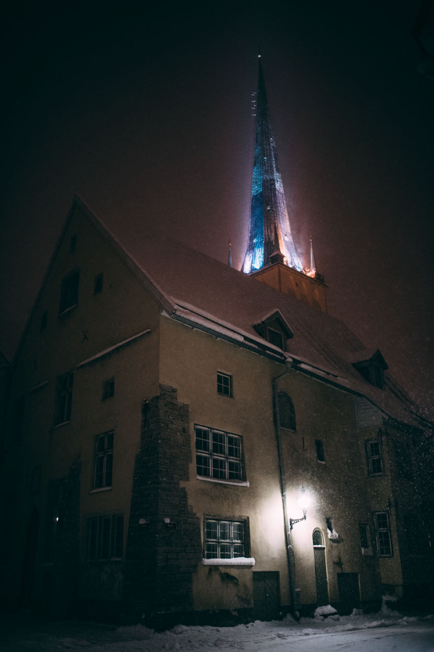 After Missing My Bus I Decided To Walk Home In A Blizzard And Photograph My City Tallinn