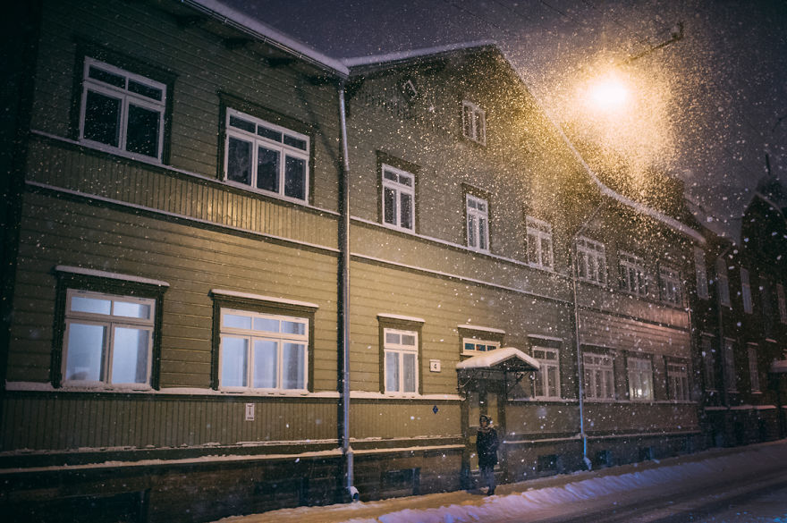 After Missing My Bus I Decided To Walk Home In A Blizzard And Photograph My City Tallinn