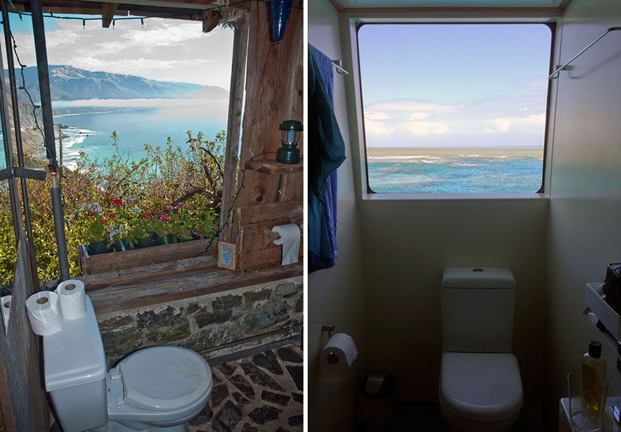 California, USA (left) Boat Toilet (right)