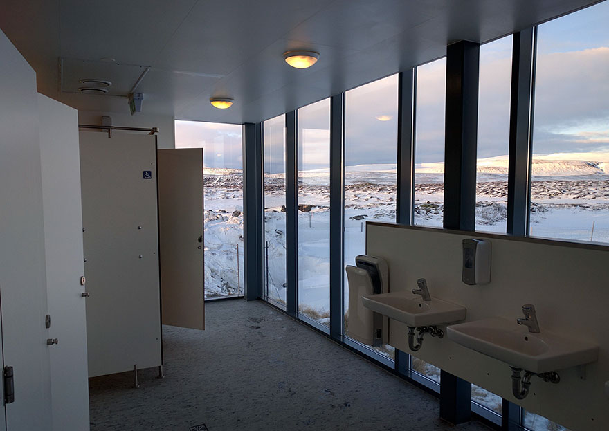 School's Toilet View In Iceland