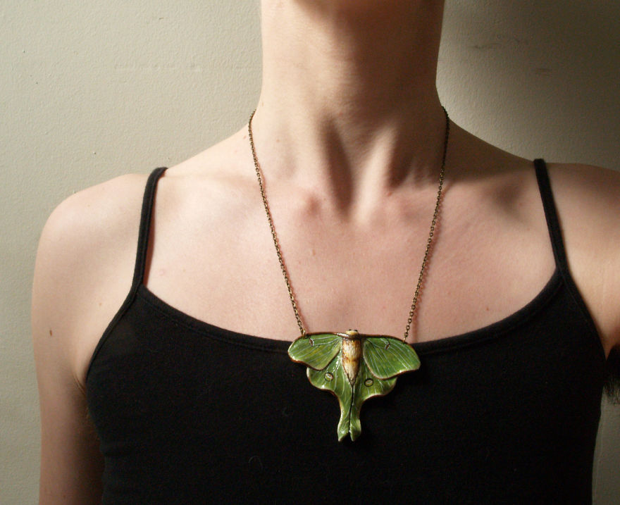 I Create Bird And Butterfly Necklaces Out Of Polymer Clay