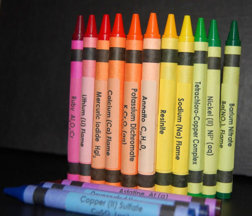 Chemical Element Labels For Crayons Help Kids Learn Periodic Table While They Draw