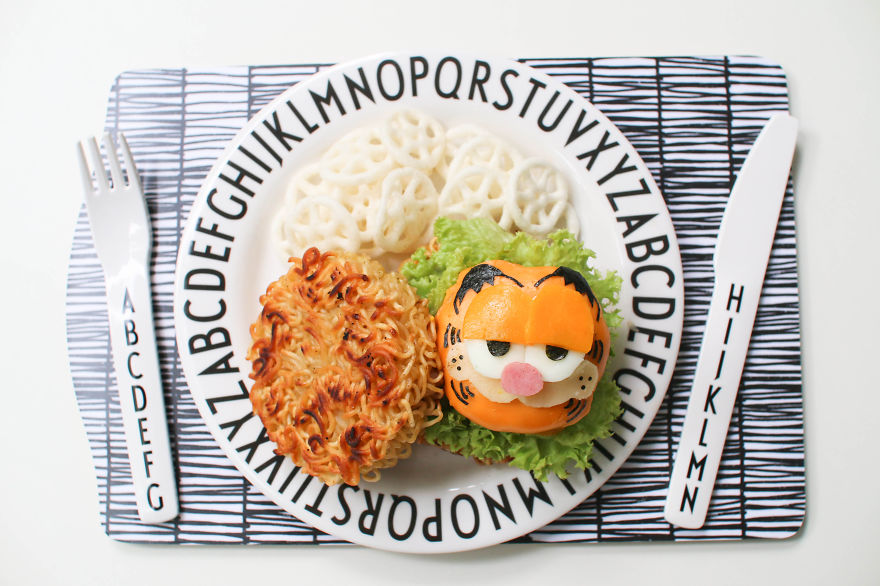 Garfield Ramen Burger