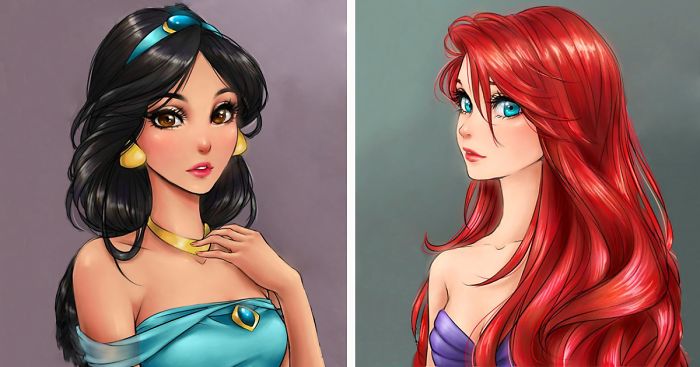 15 Princesas de Disney dibujadas como personajes de anime-demhanvico.com.vn