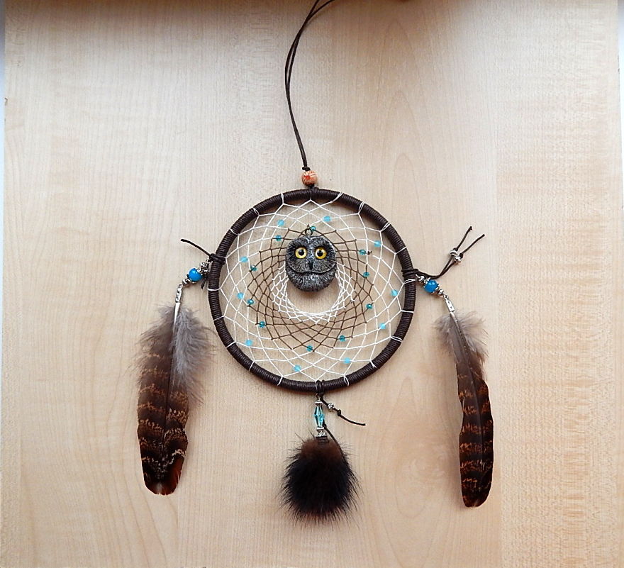 Dream Catcher With Short-eared Owl