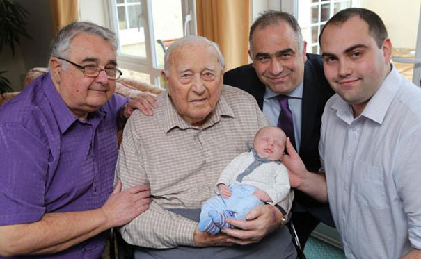 Five Generations, One Family. Newest Arrival Baby Ethan Is Welcomed Into The World