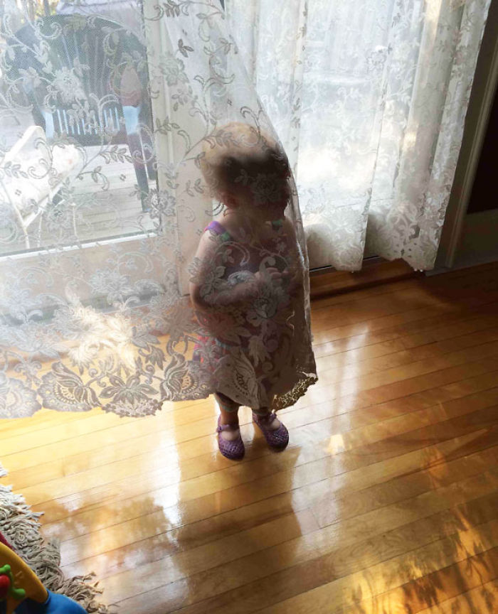 My Daughter Isn't Very Good At Hide And Seek Yet