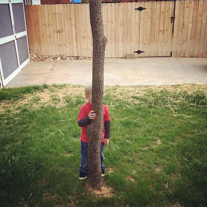 Two Year Old Ethan. Hide & Seek Champion