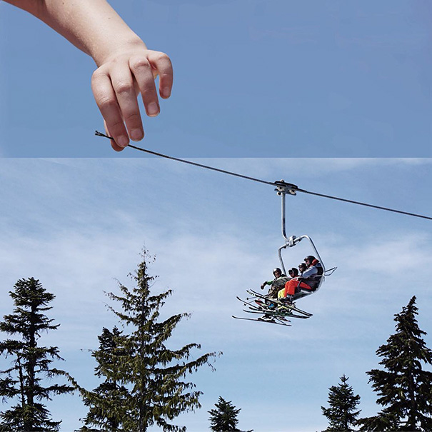 Daughter Holding Wire + Ski Lift