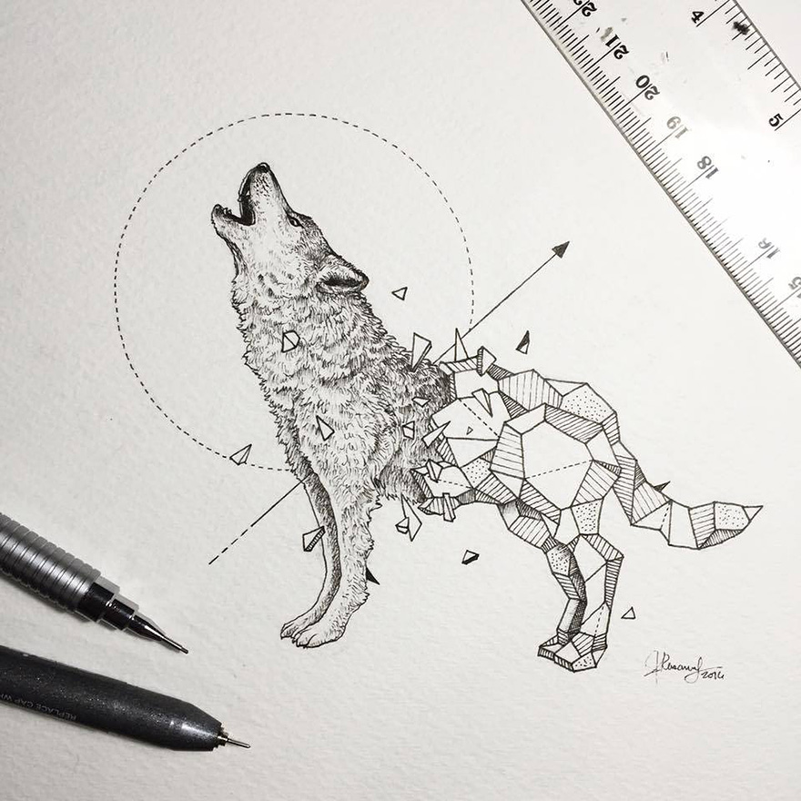 Kerby Rosanes - Geometric Beasts lobo