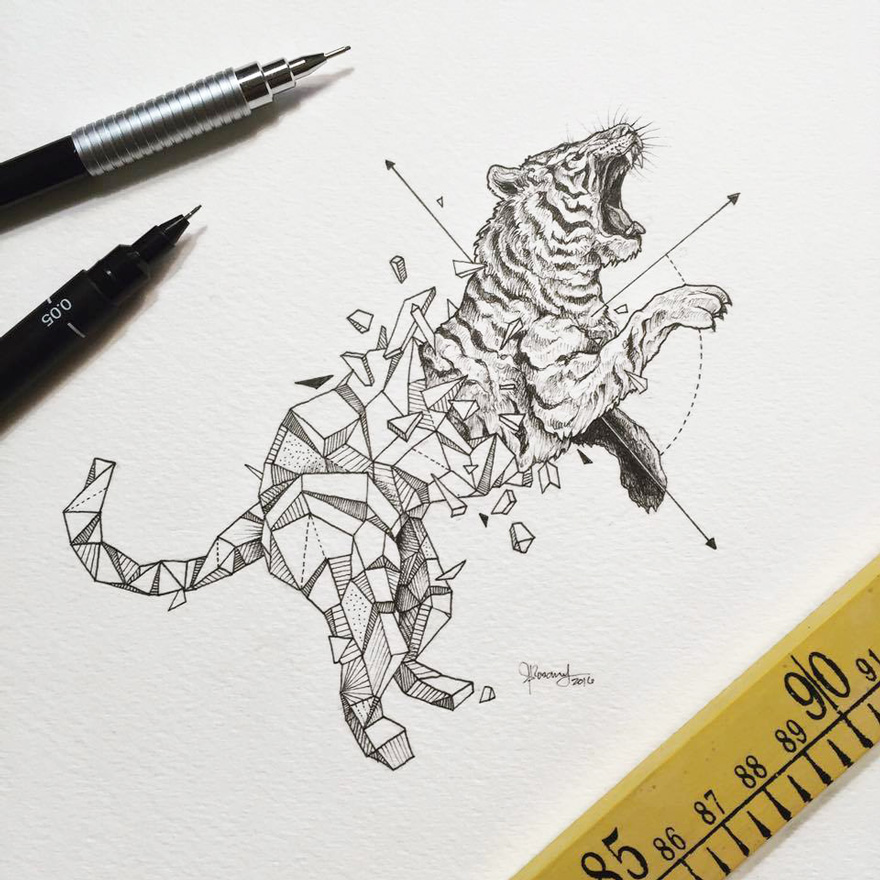 Kerby Rosanes - Geometric Beasts tigre