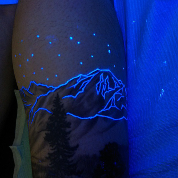Lighting Up This Mountain Scene With Uv Ink