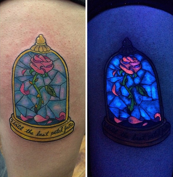 Beauty And The Beast Rose With Some Uv Ink