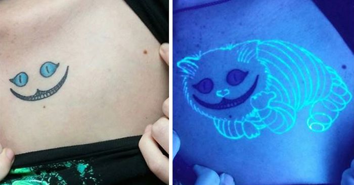 Tattoos that glow in blacklight