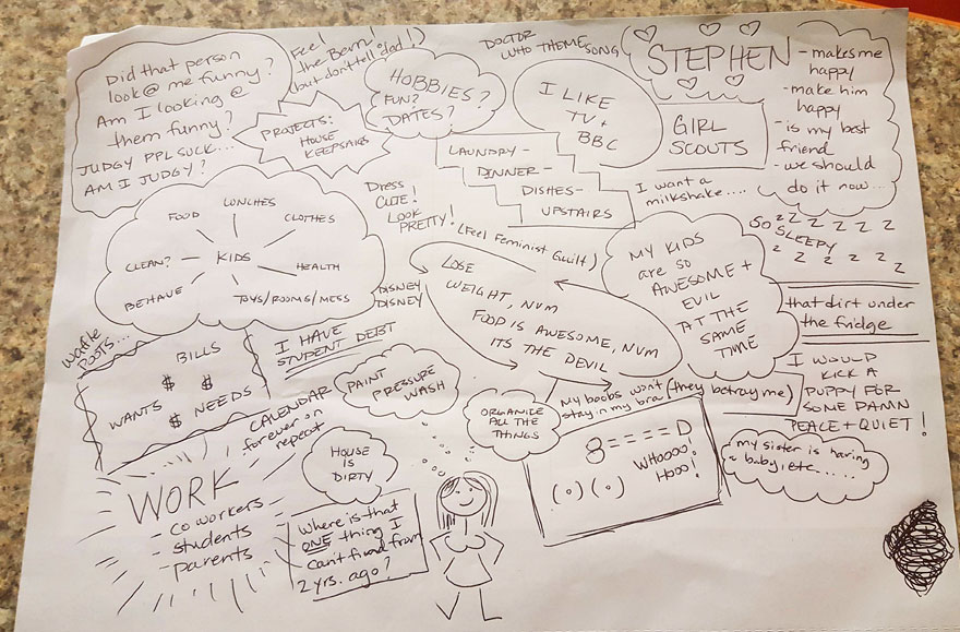 Husband Asks Wife To Draw What's On Her Mind, Gets More Than He Expected