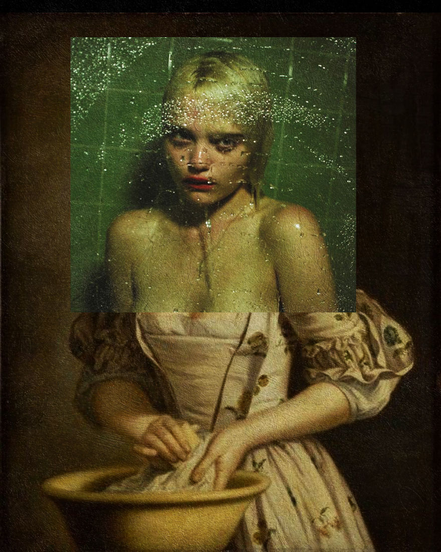 Night Time, My Time By Sky Ferreira + A Lady’s Maid Soaping Linen By Henry Robert Morland
