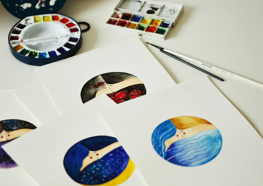 I Created These Tiny Watercolor Paintings To Show That Love Is Everywhere