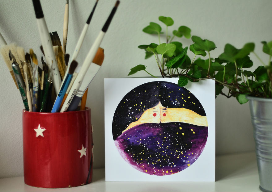 I Created These Tiny Watercolor Paintings To Show That Love Is Everywhere