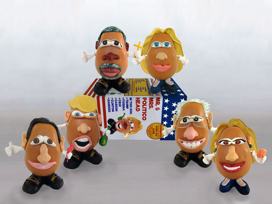 I Depicted The 2016 USA Political Candidates As Potato Heads
