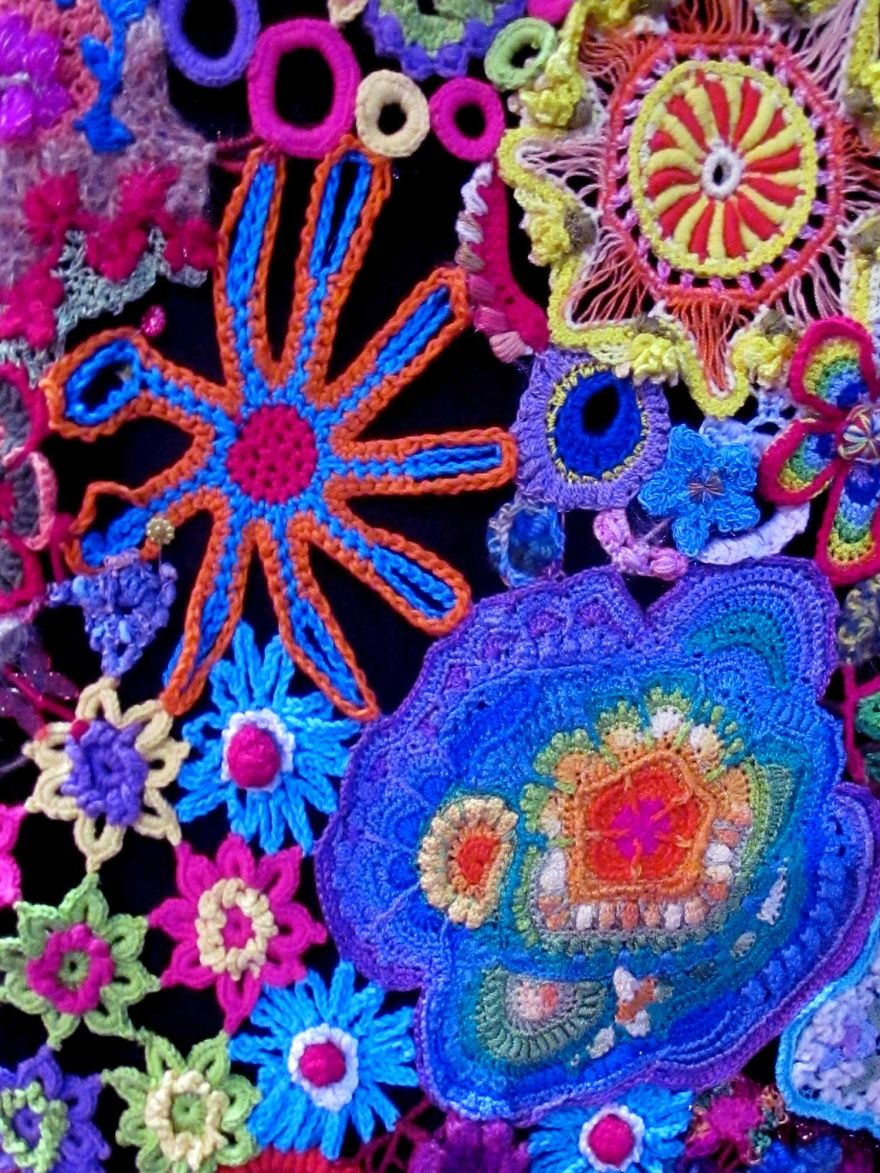 I Joined Hundreds Of Freeform Crochet Pieces Together For This Collaborative Artwork