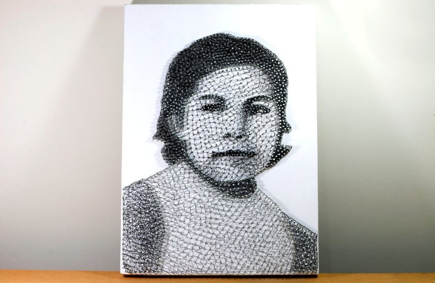 I Used More Than 400 Metal Nails To Create A Portrait Of My Mother