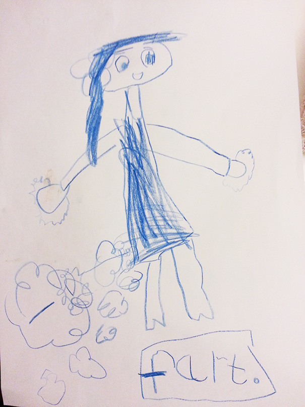 My 5-Year-Old Cousin's First Drawing Of Her Mum